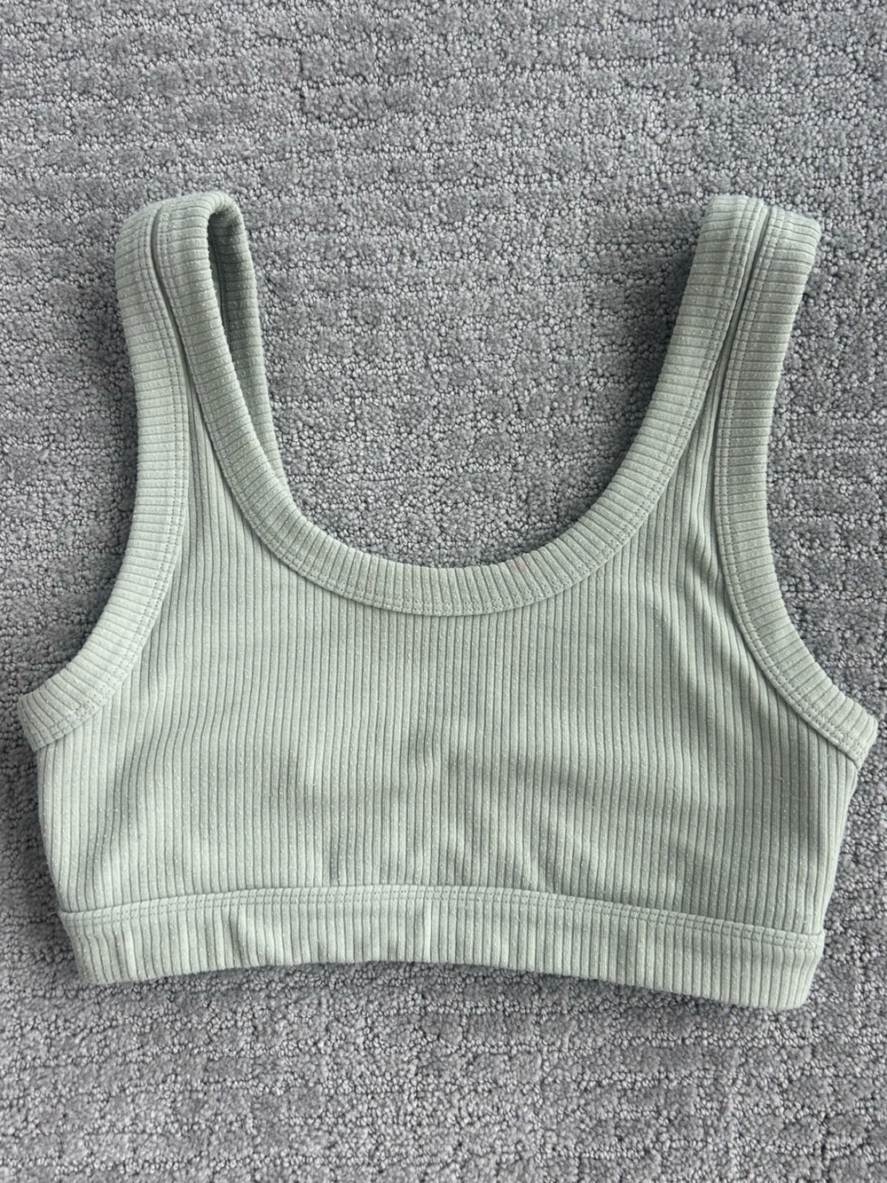 ALO Yoga Ribbed Bra in Limestone